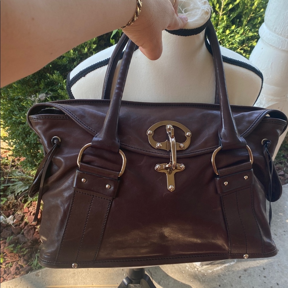 🤎Fashionable stylist Fay Carbine Avant Garde Brown Leather Tote Shoulder Bag🤎